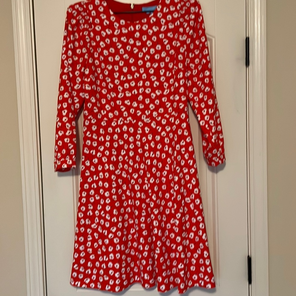 Draper James orange flowered dress in size 6.